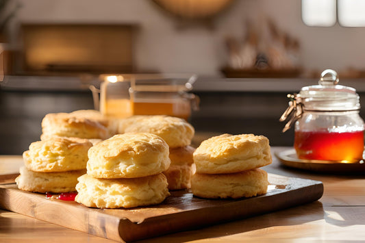 Galletas clásicas de suero de leche con escamas
