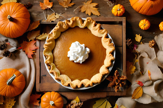 Pastel de calabaza clásico con una corteza mantecosa