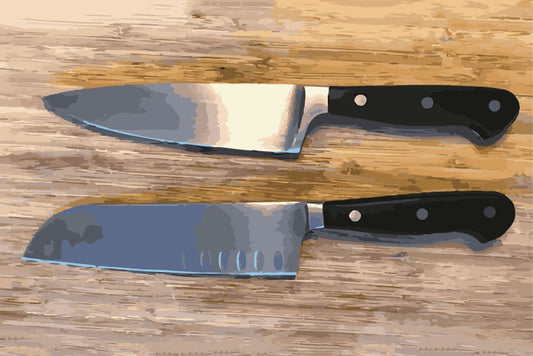 ¿Cuál es la diferencia entre un cuchillo de chef y Santoku?