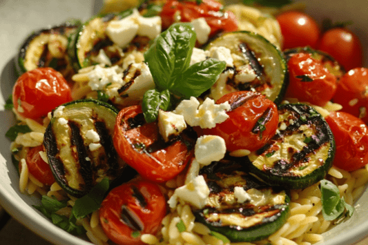 Summer Vegetable Orzo Salad with Lemon Vinaigrette