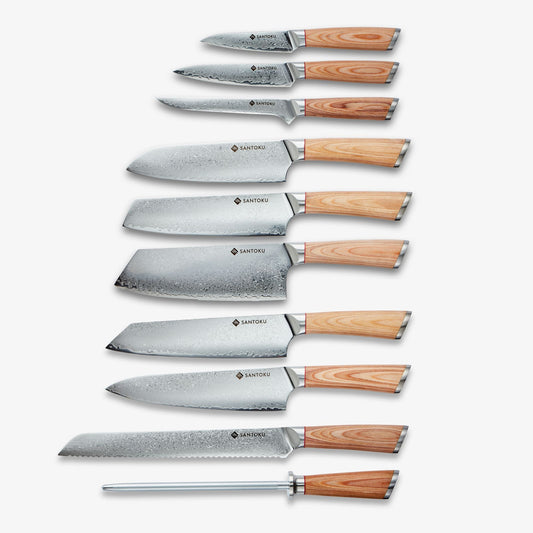 Haruta (はるた) 10 PC SET VG10 Damascus Steel Mutfak Bıçakları
