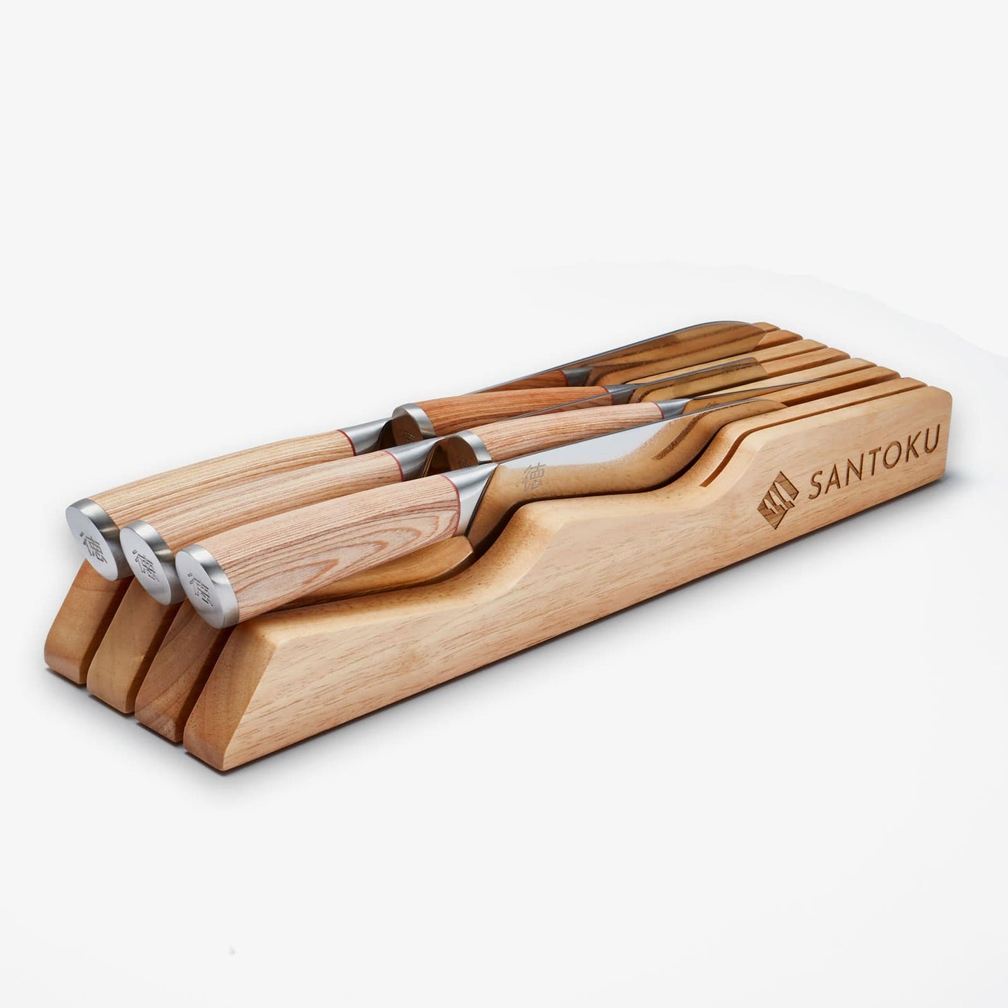 Cajón de cuchillo de cocina | Organizador de madera de mesa