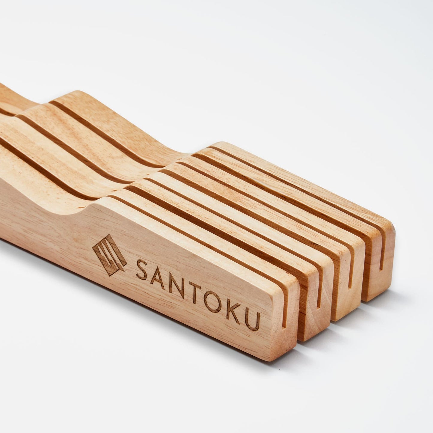 Cajón de cuchillo de cocina | Organizador de madera de mesa