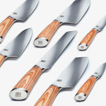 Haruta de 10 piezas VG10 Juego de cuchillo de cocina de acero japonés Damasco con manijas de madera y vainas