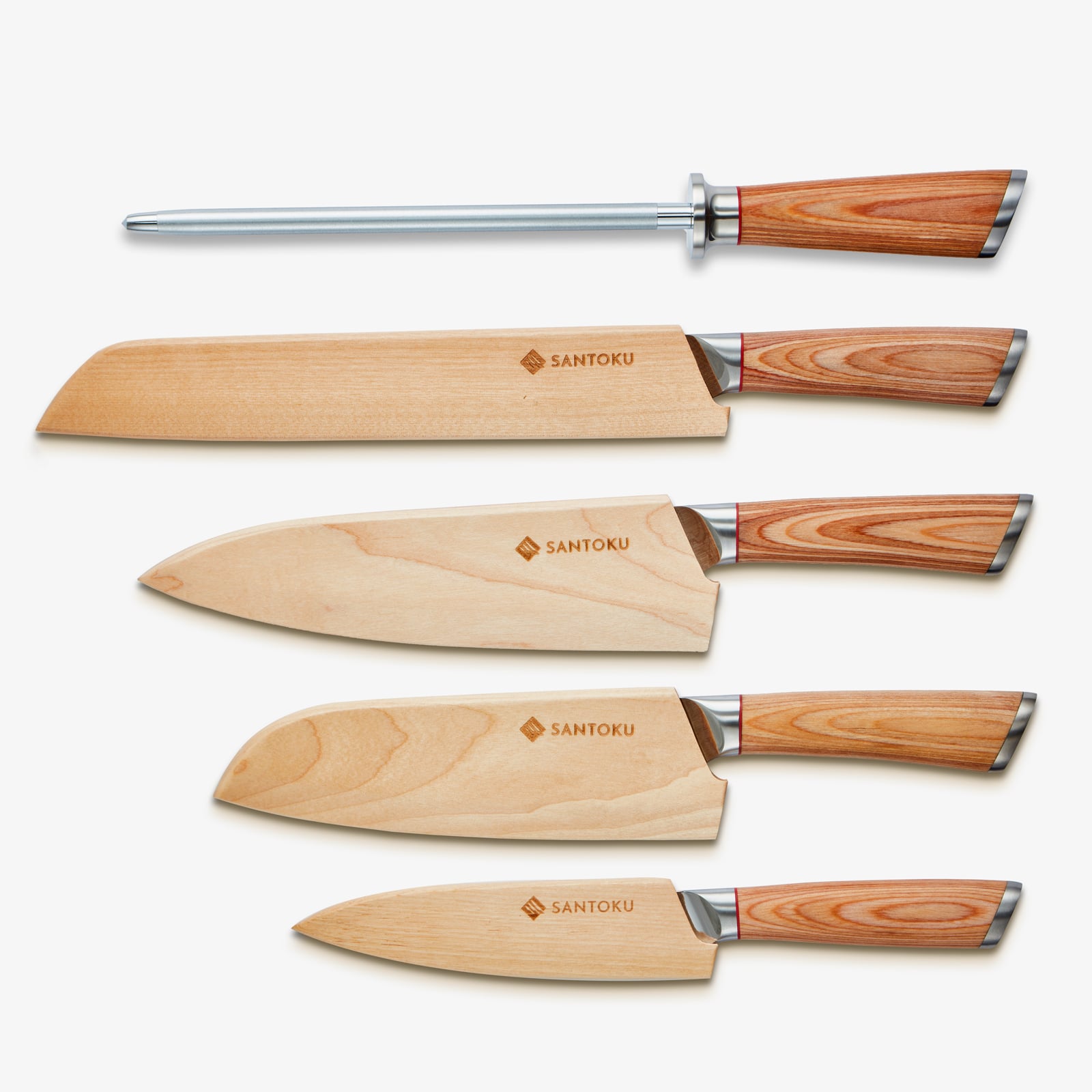 Haruta (はるた) 5 PCS Set VG10 Damasco Steel Kitchen Knives