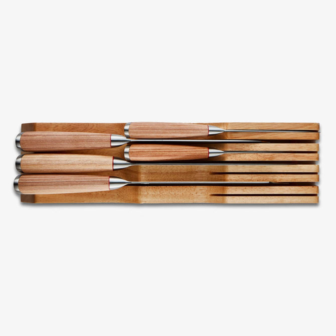 Cajón para cuchillos de cocina | Organizador de madera de mesa