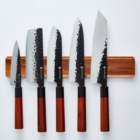 Juego Minato con portacuchillos magnético de madera
