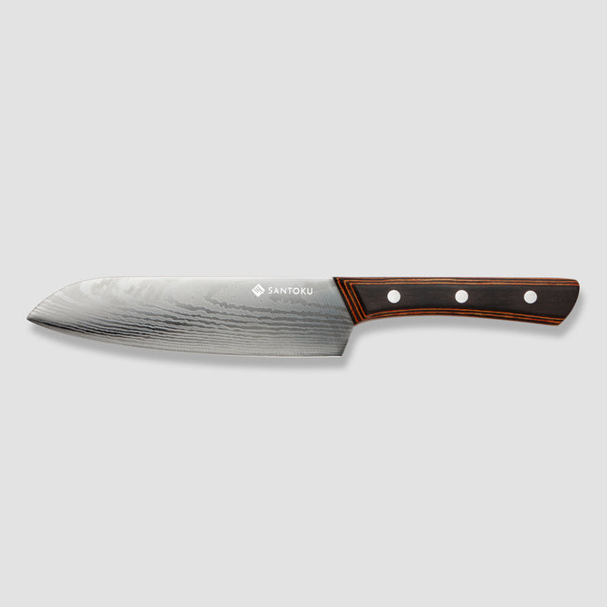 Σετ μαχαιριών κουζίνας Yuhi 6 τεμαχίων Damascus-Pattern με λαβές Pakkawood & κουτί δώρου