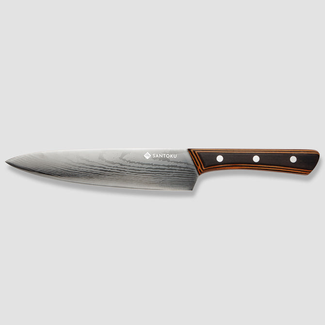 Σετ μαχαιριών κουζίνας Yuhi 6 τεμαχίων Damascus-Pattern με λαβές Pakkawood & κουτί δώρου