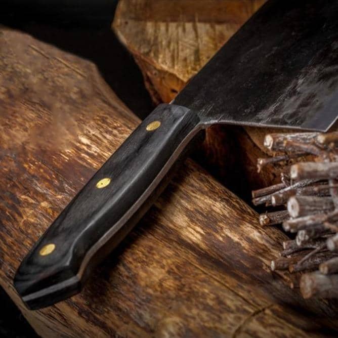 Nakiri / Chukabocho (なきり なきり) Cleavador de acero Tang Full Tang